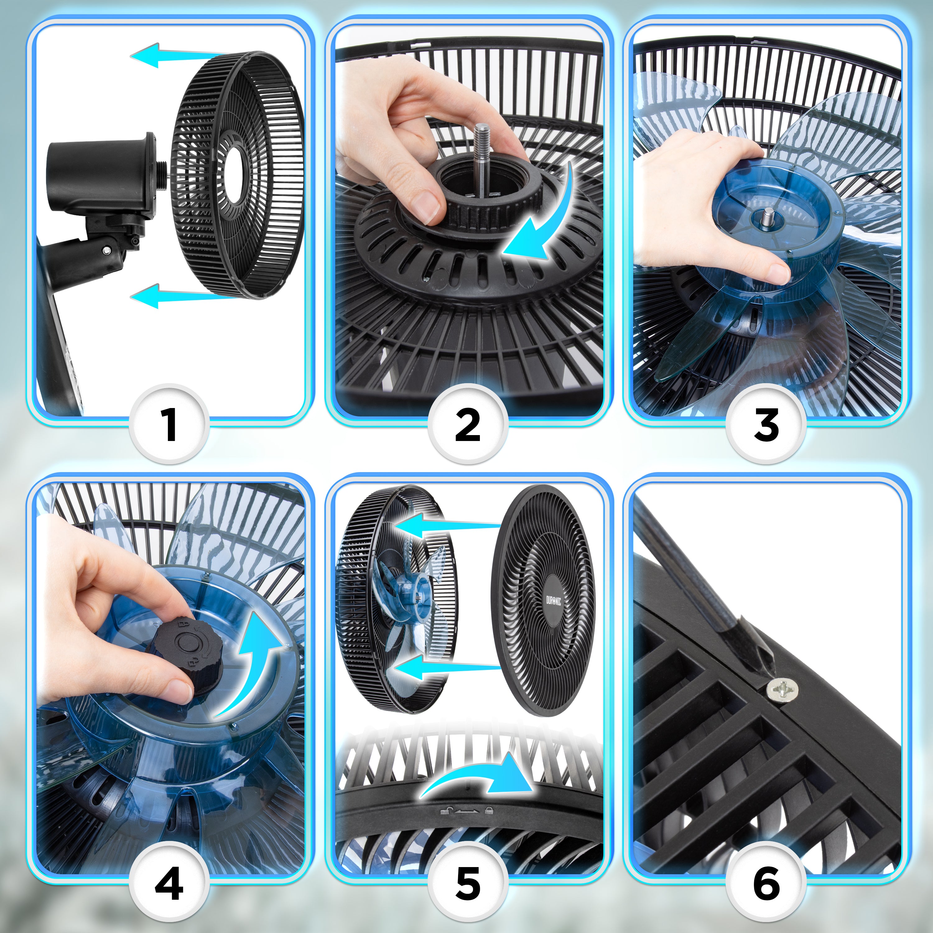 Duronic FN42 BK Wall Mounted Fan with Remote Control 52.8dB Quiet 16