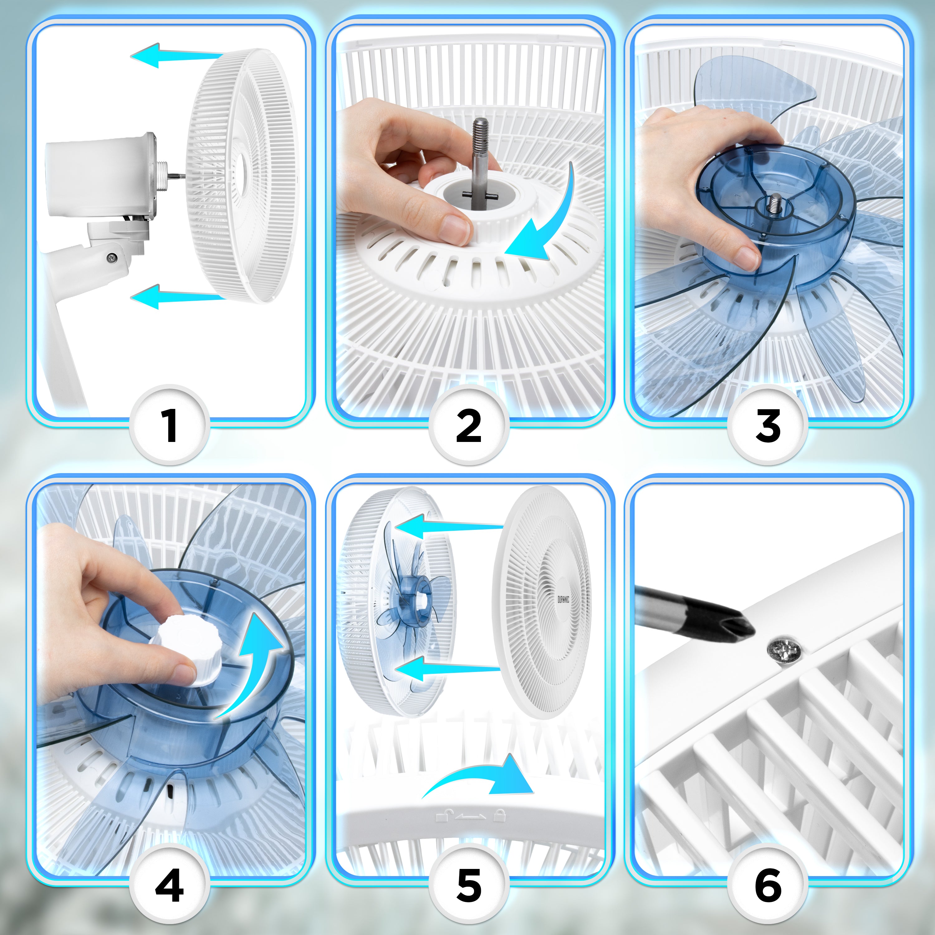 Duronic FN42 WE Wall Mounted Fan with Remote Control 52.8dB Quiet 16