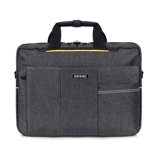 Duronic LB14 Messenger Bag Water Resistant Nylon Crossbody Shoulder Bags for Men & Women, 15.6” Laptop Sleeve, Business Travel Hand Cabin Bag, Work, School, Gym, Over the Shoulder Side Bags, Black