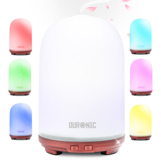 Duronic Essential Oil Diffuser AD12, 100ml Electric Aroma Diffuser Compact Ultrasonic Aromatherapy Diffusers for  Home Office Bedroom Spa with 7 LED Lights Oil Scented Humidifier for Relaxation Sleep