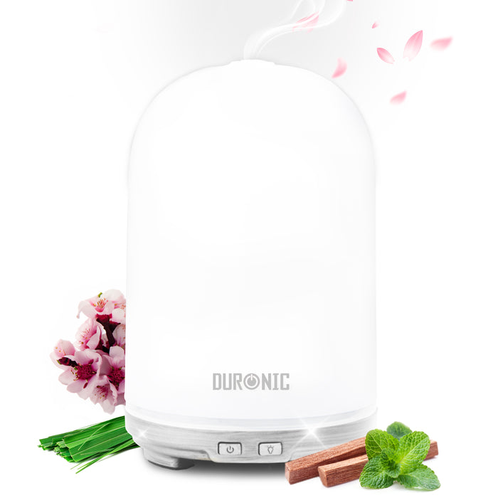 Duronic Essential Oil Diffuser AD13, 100ml Electric Aroma Diffuser Compact Ultrasonic Aromatherapy Diffusers for  Home Office Bedroom Spa with 7 LED Lights Oil Scented Humidifier for Relaxation Sleep