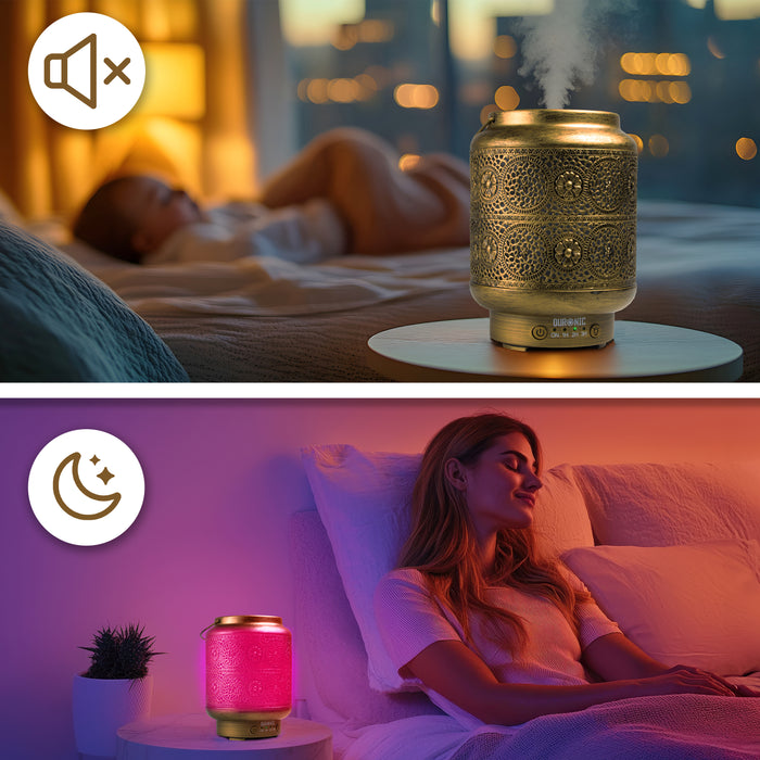 Duronic Aromatherapy Diffuser AD42 100ml Electric Aroma Diffuser Compact Essential Oil DIffuser for Home Office Bedroom Spa with 7 LED Lights Oil Scented Humidifier for Relaxation Sleep