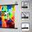 Duronic Projector Screen BPS40 /169 Bar 40 Inch Projection Screen Wall or Ceiling Mountable HD 16:9 Ratio for Home Theatre, Office 4K UHD 3D