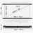 Duronic Projector Screen BPS90/169 Bar Mount 90 Inch White Projection Screens Wall or Ceiling Mountable with Hooks 16:9 for School Office Home Cinema