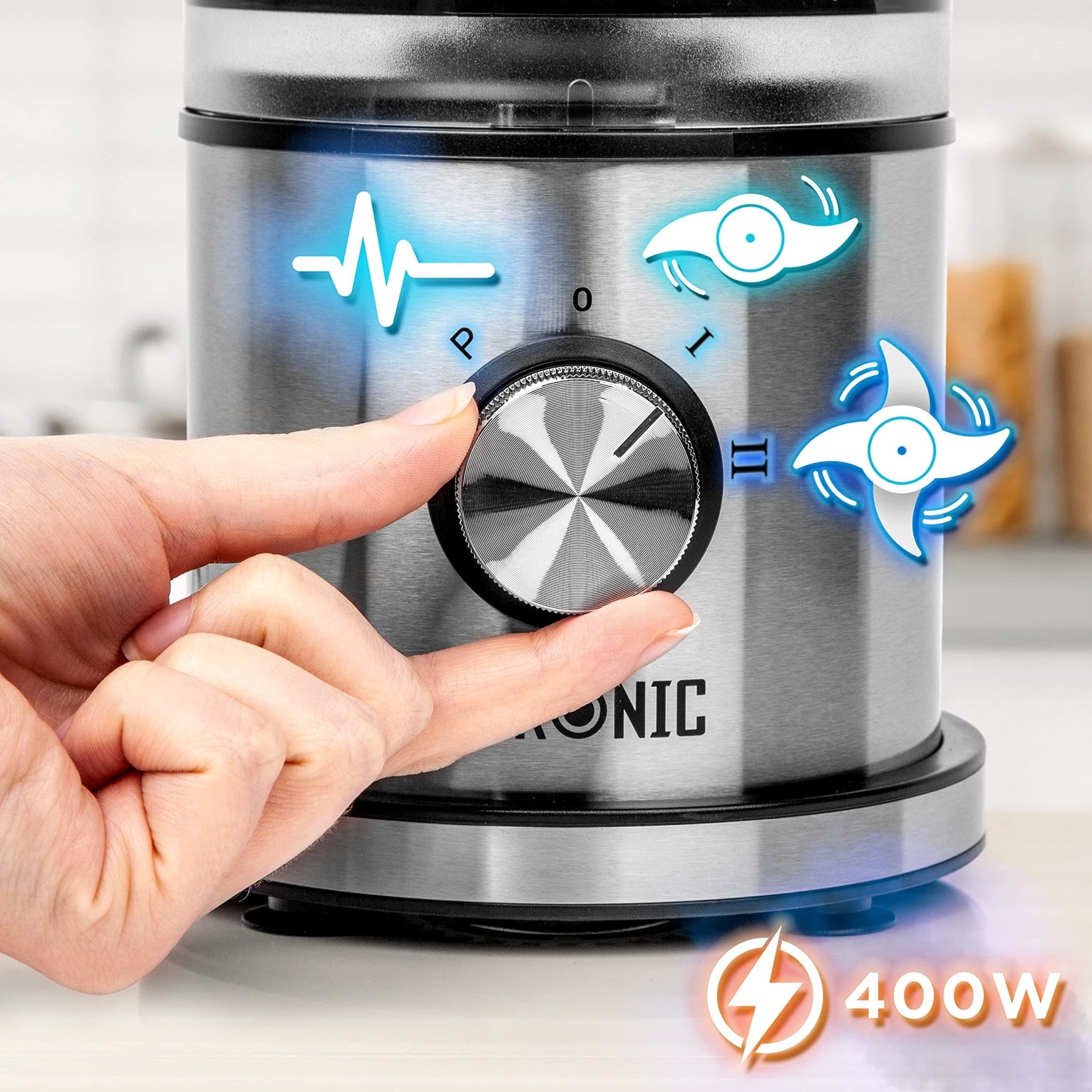 Duronic 2-in-1 Mini Food Processor and Chopper MFP400, Small Food Proc