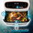 Duronic AF34 WE digital air fryer with crispy golden wedges roast chicken in large basket Sync Cook