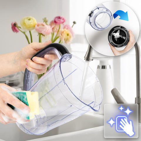 Duronic BL16 table top blender cleaning with sponge easy to detach and clean