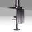 Duronic DM45 DM55 80cm Pole BLACK Heavy-duty black metal C-clamp desk mount