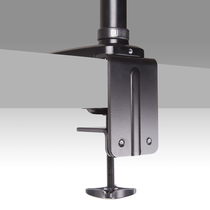 Duronic DM45 DM55 80cm Pole BLACK Heavy-duty black metal C-clamp desk mount
