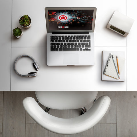 Duronic Desktop view showing a minimalist white workspace.