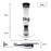 Duronic Digital Kitchen Scale with measurements showing dimensions, 3kg capacity, and glass weighing platform.