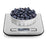 Duronic Digital Kitchen Scales holding a white bowl of blueberries, displaying a weight of 65g.
