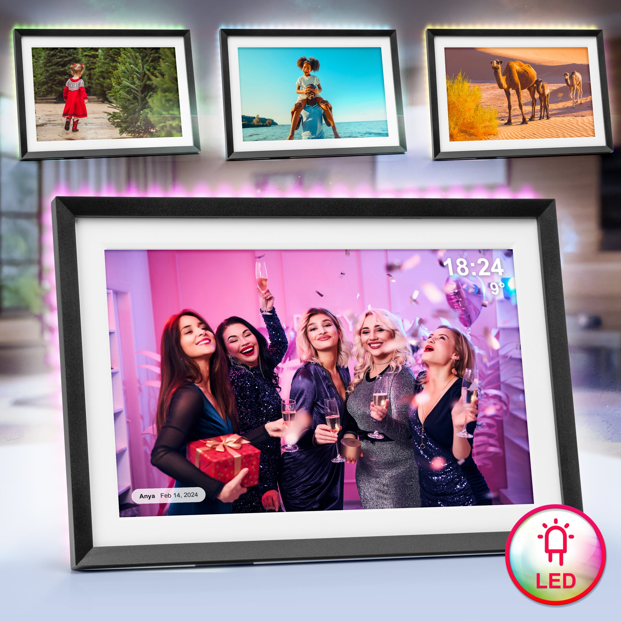 Duronic Digital Photo Frame with LED light