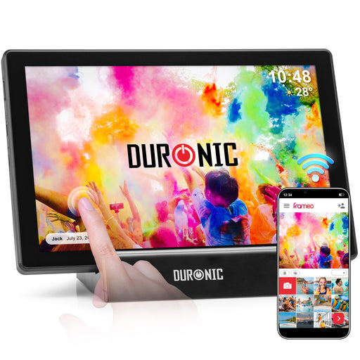 Duronic Digital Photo Frame with a touchscreen interface and Wi-Fi connectivity