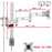 Duronic Dual Monitor Stand Silver Duronic dual monitor mount with dimensions, VESA 75/100 compatibility, and adjustable articulated arms.
