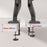 Duronic Dual Monitor Stand side-by-side comparison showing a dual monitor mount's adjustable C-clamp, compatible with desk thicknesses