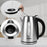 Duronic EK43 digital electric kettle with a unique and innovative lid, allowing you to pour water directly through the lid without opening it