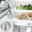 Duronic Electric Food Steamer being filled with water to steam vegetables and seafood.