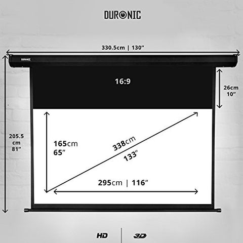 Duronic Electric XXL Projector with product dimension