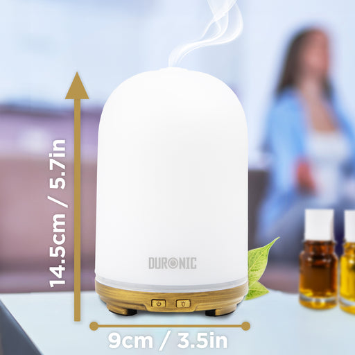 Duronic Essential Oil Diffuser with dimension and oil