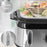 Duronic FS91 BK Black Electric Food Steamer showing water being poured into the 1500 ml external inlet.
