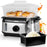Duronic FS91 BK Black Electric Food Steamer with a bowl of white rice