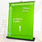 Duronic Floor Green Screen Backdrop with adjustable height up to 150cm (59 inches) and a fixed width of 130cm (51.1 inches).