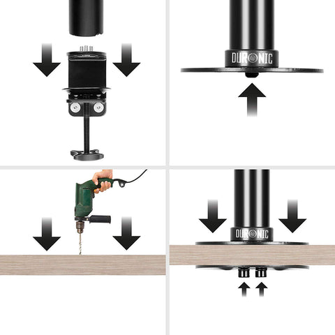 Duronic Grommet showing two desk mounting options 