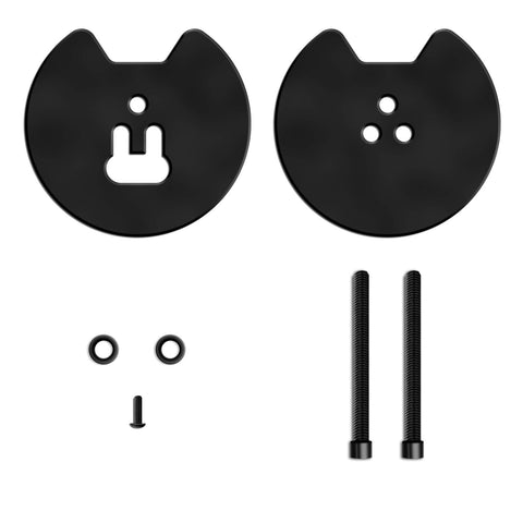 Duronic Grommet with mounting plates, long bolts, and small screws.