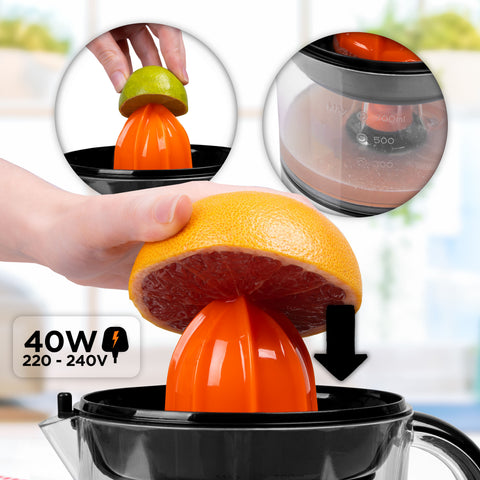 Duronic JE407 electric citrus press juicing lime and grapefruit juice wattage 40W