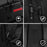 Duronic Laptop Backpack Black features close-up details of water-resistant fabric, heavy-duty zippers, straps, and mesh backing.