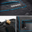 Duronic Laptop Backpack showing blue trim, lockable zippers, and durable protective outer fabric.