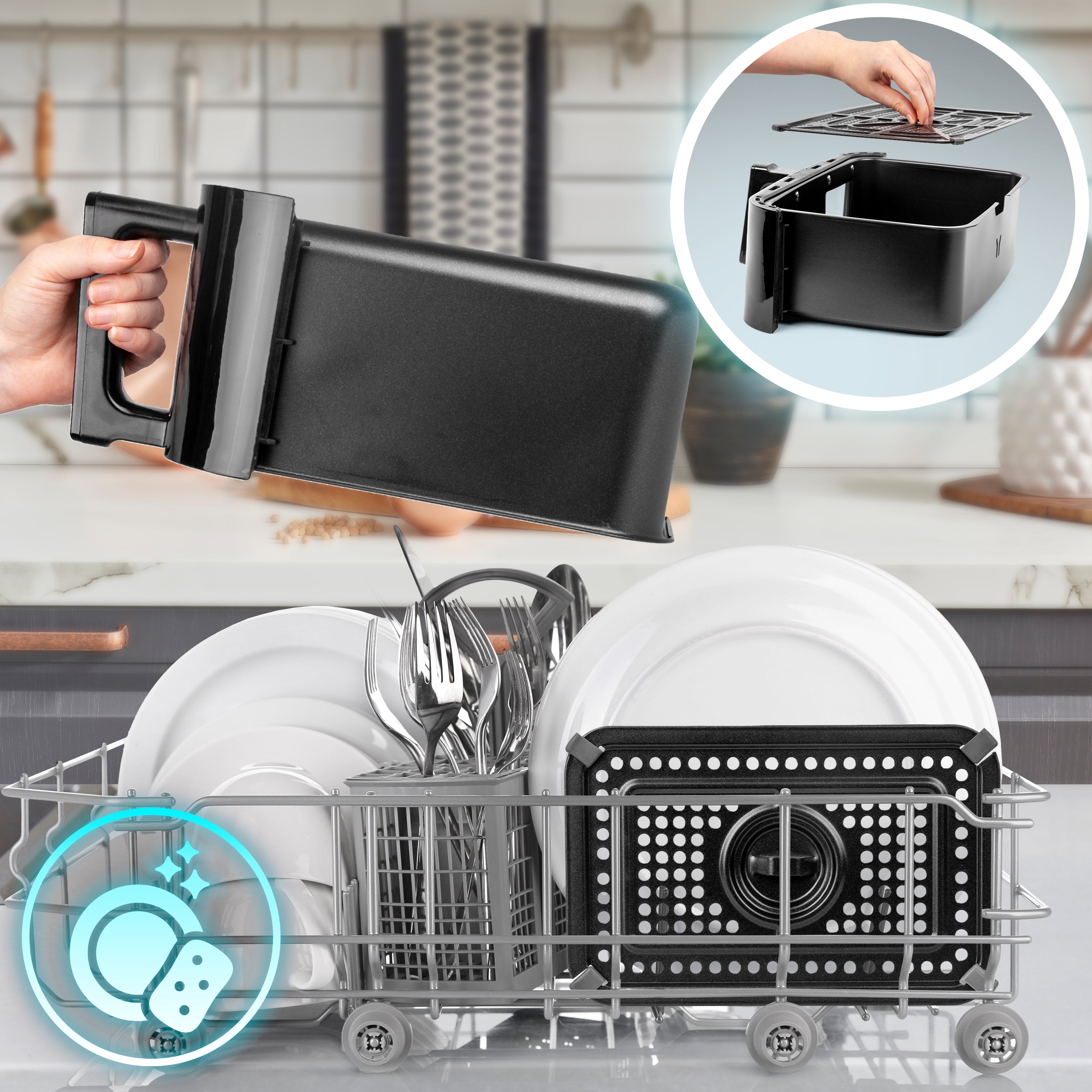 Duronic Large Drawer and tray in a dishwasher