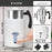 Duronic MF500 WE electric frother for milk specifications height, length, width, depth and wattage 500W