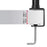 Duronic Monitor Arm Single "Black highlighting an adjustable desk thickness range from 0.5cm to 6.8cm."