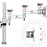 Duronic Monitor Arm Single Silver featuring three distinct 180 degree swivel joints and tilt functionality.