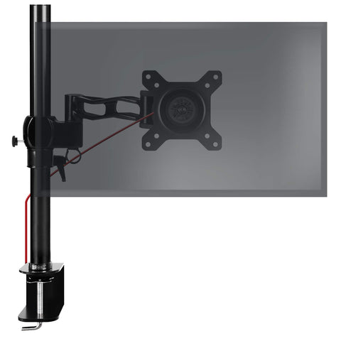 Duronic Monitor Arm Single with adjustable articulating arm, vertical pole, and desk clamp.