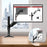 Duronic Monitor Arm Stand holding a screen, displaying 360-degree rotation features in a home office.