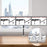 Duronic Monitor Arm Stand holding three screens in landscape view with portrait orientation inset.