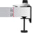 Duronic Monitor Arm Stand showing a maximum and minimum thickness capacity of 0.5cm-6.8cm.