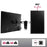 Duronic Monitor Arm Wall Mount holding a horizontal screen and a vertical screen rotating 360 degrees.