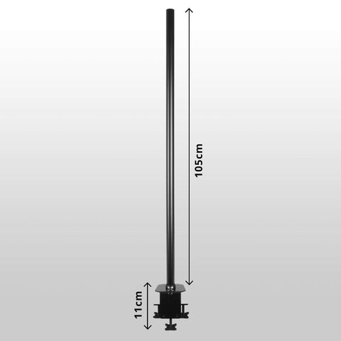 Duronic Monitor Stand Pole with 105cm height and 11cm base dimensions