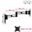 Duronic Monitor Wall Mount dimension diagrams for thirteen to thirty inch screens.