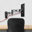 Duronic Monitor Wall Mount holding a computer monitor above a wooden office desk.
