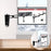 Duronic Monitor Wall Mount supporting a screen above a desk, showing 180-degree rotation features.