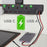 Duronic Plug Adapter with USB-C and USB-A ports charging a smartphone on a desk.