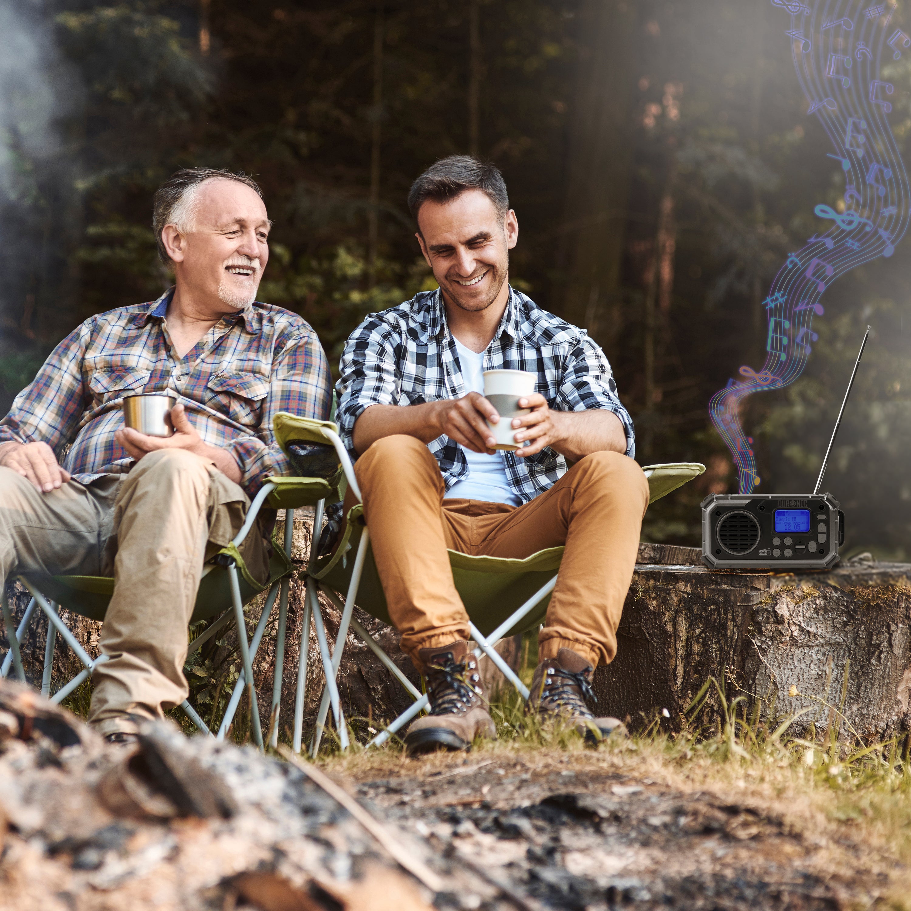 Duronic Portable DAB Radio  used in a camping