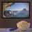 Duronic Projector Screen w a bowl of popcorn and a remote control on a table before a wall-mounted TV.