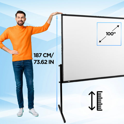 Duronic Projector Screen with height  dimension