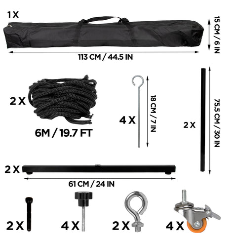 Duronic Projector Screen with product inclusion and dimension